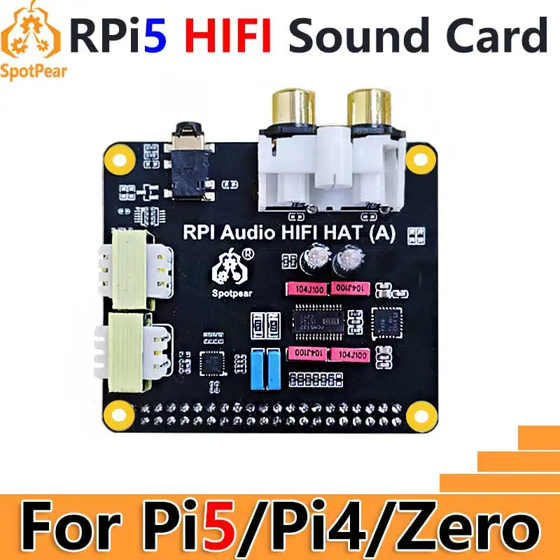 Raspberry Pi5 Audio HIFI HAT PCM5122 I2S Audio Card DAC Also For PI 5 / PI4 /PI3 /Zero Series
