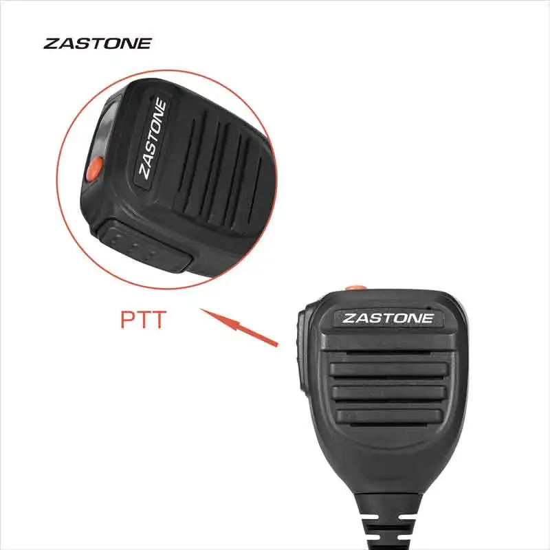 ZASTONE UV008 Microphone Walkie Talkie Megaphone Hand Pussy Speaker Two wya Radio Accessories PTT Transmitter 6-pin plug