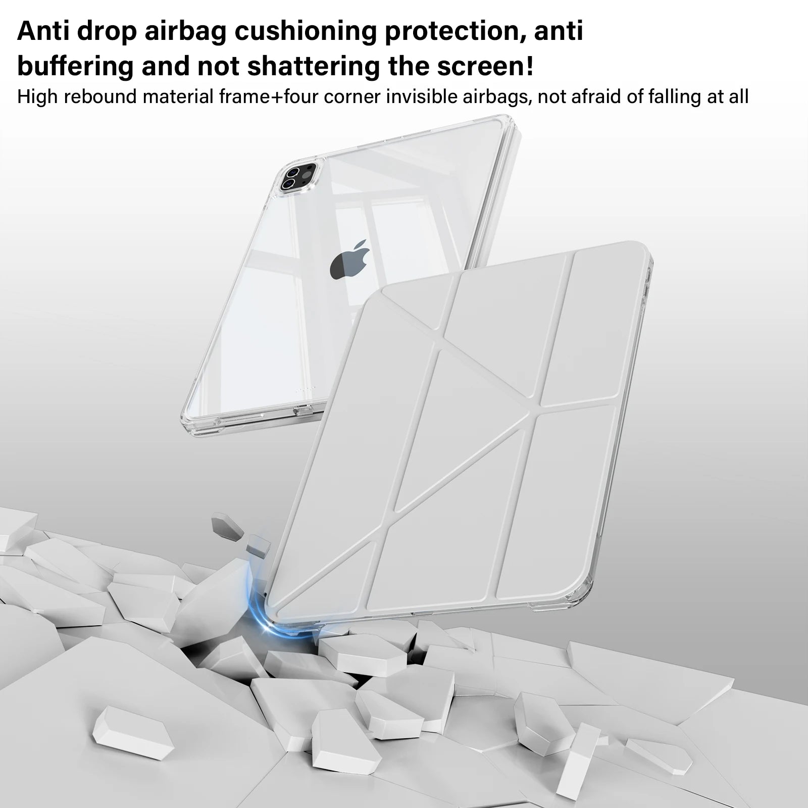 ZOYU For iPad for iPad Pro 11 12.9 Sliding Detachable Acrylic Cover,for iPad 10th 10.9 Air 11 Air 4/5 10.2 7/8/9 th mini 6 Case