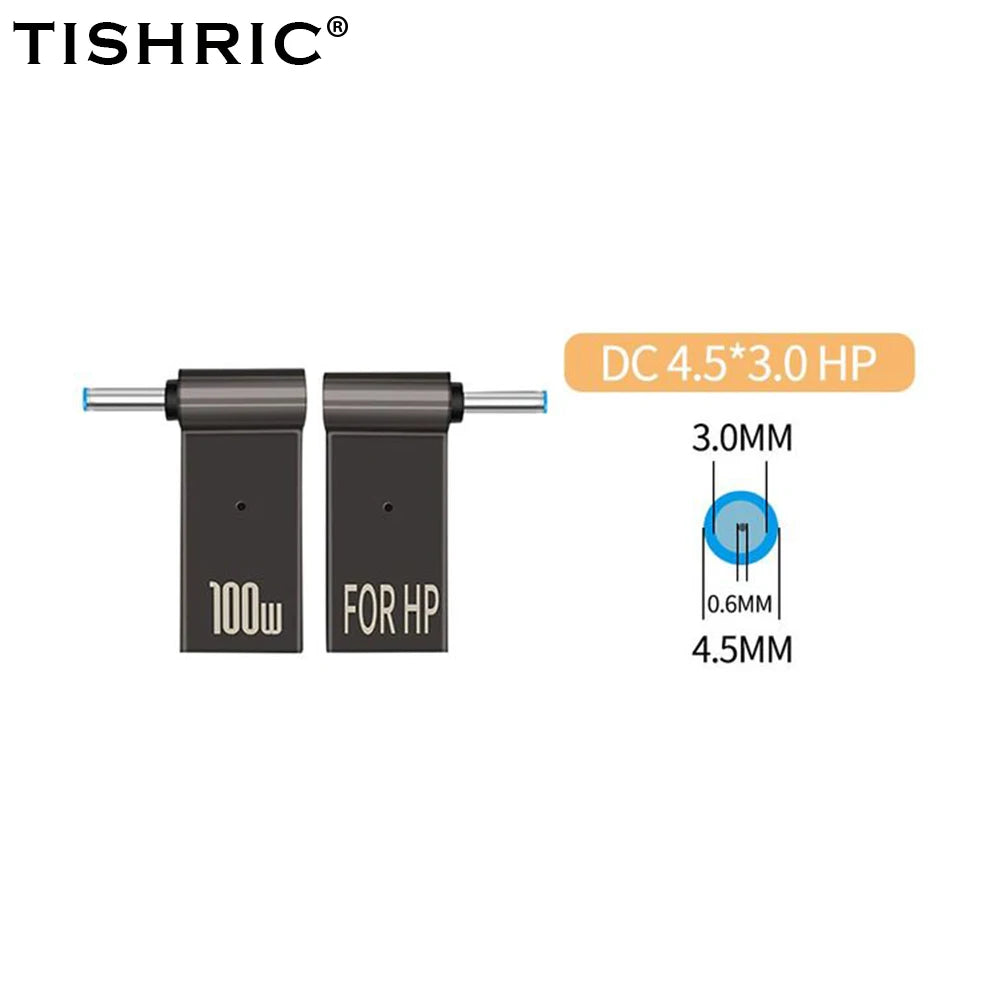 PD 100W Laptop Power Charger Converter Female Type-C To DC Male Jack Plug Supply Adapter Connector 5A For Notebook Computer PC