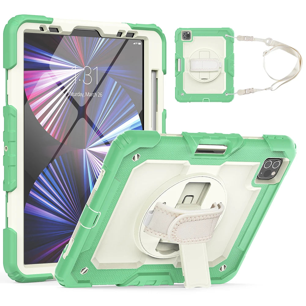 Heavy Duty for iPad Case 10.2 9th Generation Cover For 2022 iPad 9.7 Air 5 2 3 4 10.9 10.5 2021 Pro 11 12.9 Mini 6 5 Smart Cover
