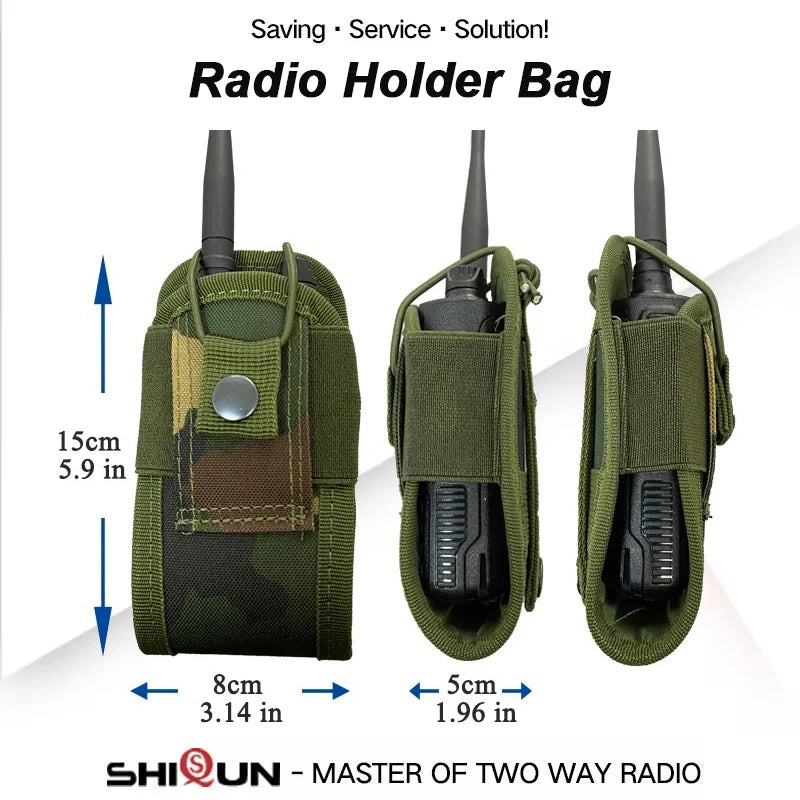 MSC 20H Tactical Molle Handheld Radio Pouch Waist Bag Holder Pocket Portable Ham Radio Holster Bag Colorful 5R Radio Accessories
