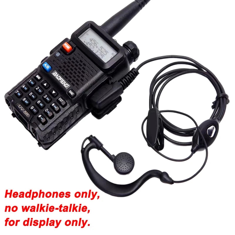 Walkie Talkie Headset K-Plug Earpiece For Baofeng UV-5R BF-888S UV-16 UV-5RH UV-20 QuanSheng UV-K5 UV-K6 Two Way Radio Accessory
