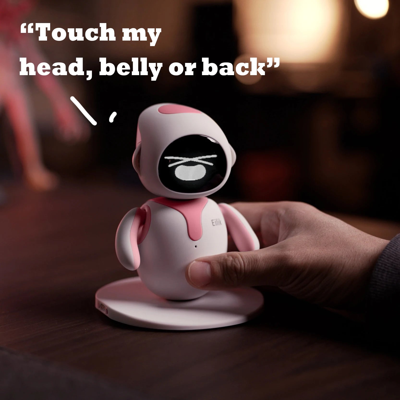 Eilik Pink - Touch Interactive Toys, Cute Robot Pets with Abundant Emotions. Idle Animations&Mini-Games, Unique Gift for Girls & Boys. Support Update