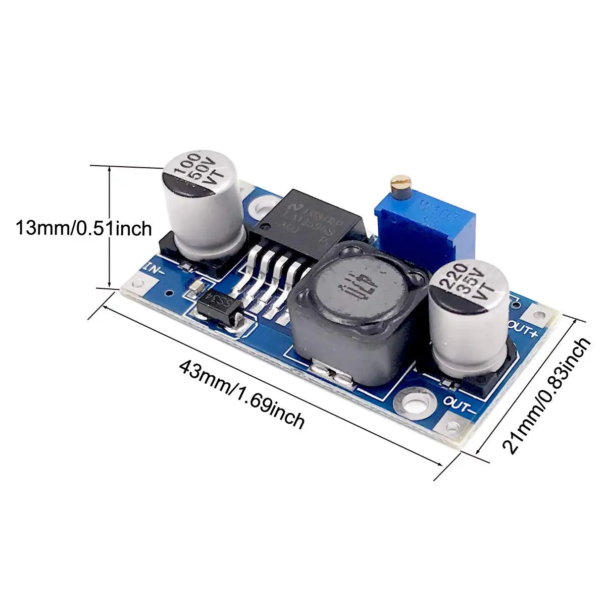 10pcs LM2596 LM2596S DC-DC Step Down Variable Volt Regulator Input 3.0-40V Output 1.5-35V Adjustable Buck Converter Electronic