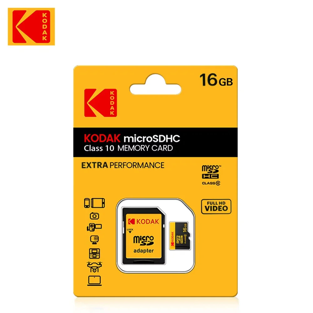 KODAK Micro SD Card Memory Card UP TO 100MB/s C10 U3 32GB 64GB 128GB 256GB TF Card 4K HD For USB Card Reader Adapter Microsd