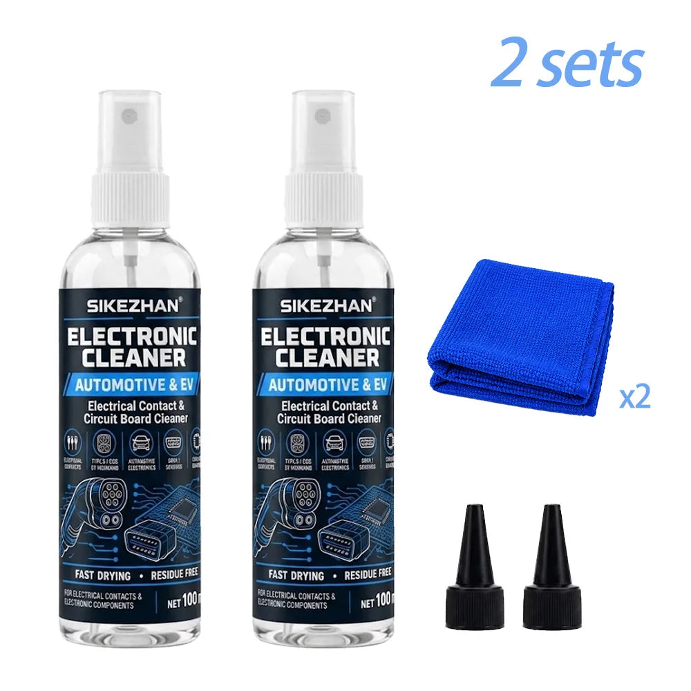 Electronic Cleaner Spray for Automotive EV Car Charging Gun Electrical Contact Circuit Board Plug Fast Dry Clean with Towel Kits