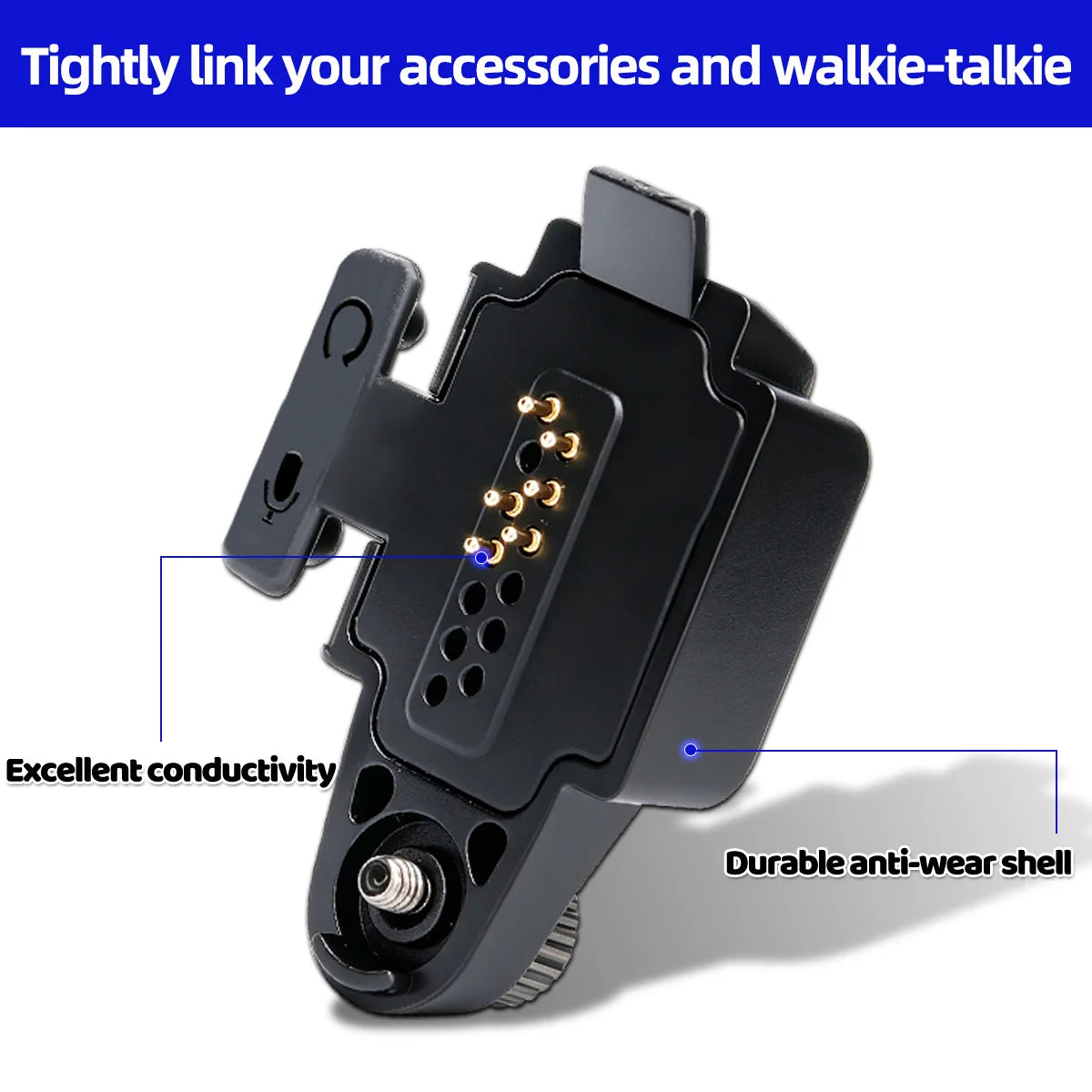BAJETON BJ-9000 Walkie Talkie Audio Adapter Replacement Earpiece&MIC 2 Pin Connector for Radtel RT 950Pro BJ-9000 RTD TP 900PRO