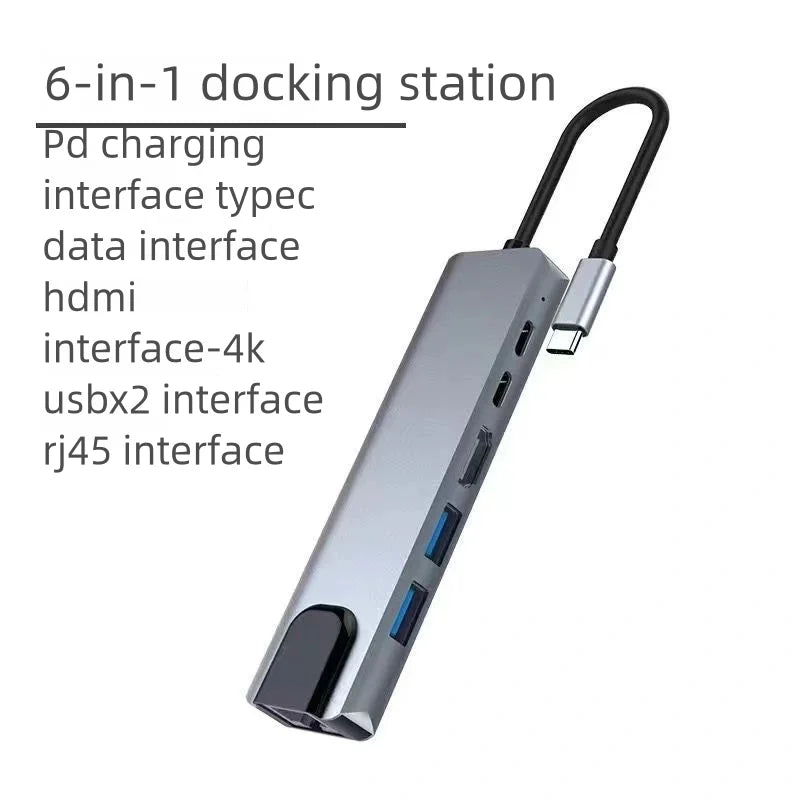 8-in-2 USB Type C Hub with 3.5mm Audio Jack, Micro SD Reader for Laptop/Tablet/Phone, Disk Converter Multi-Interface