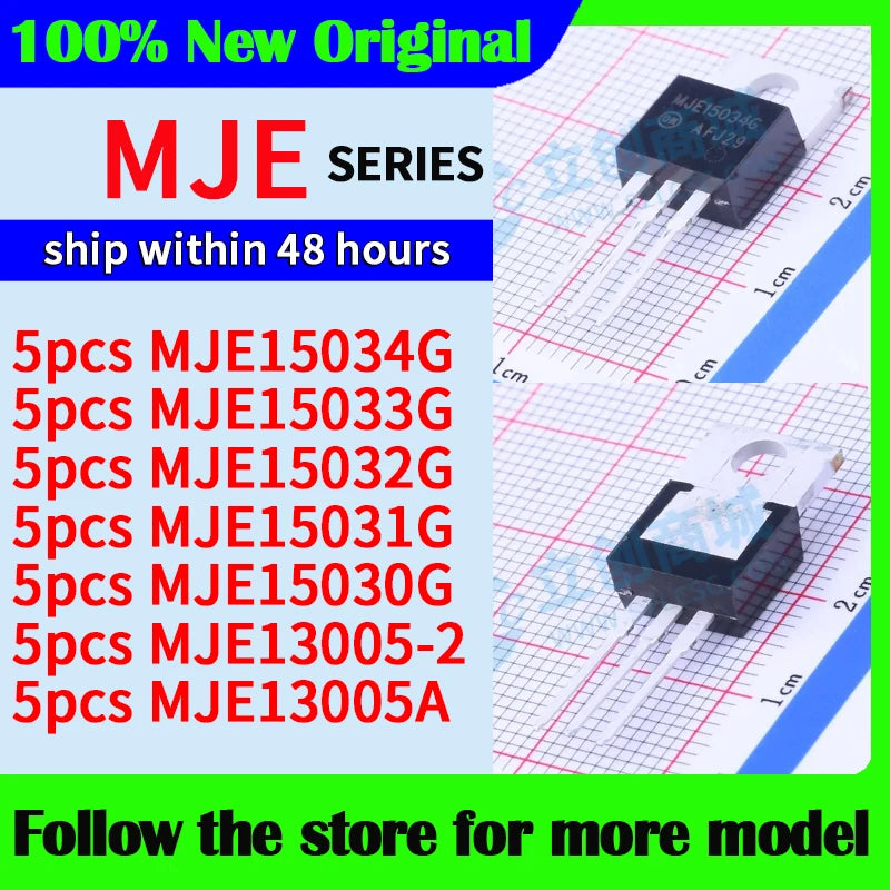5pcs/lot  MJE15034G MJE15033G MJE15032G MJE15031G MJE15030G MJE13005-2 MJE13005A  High quality New