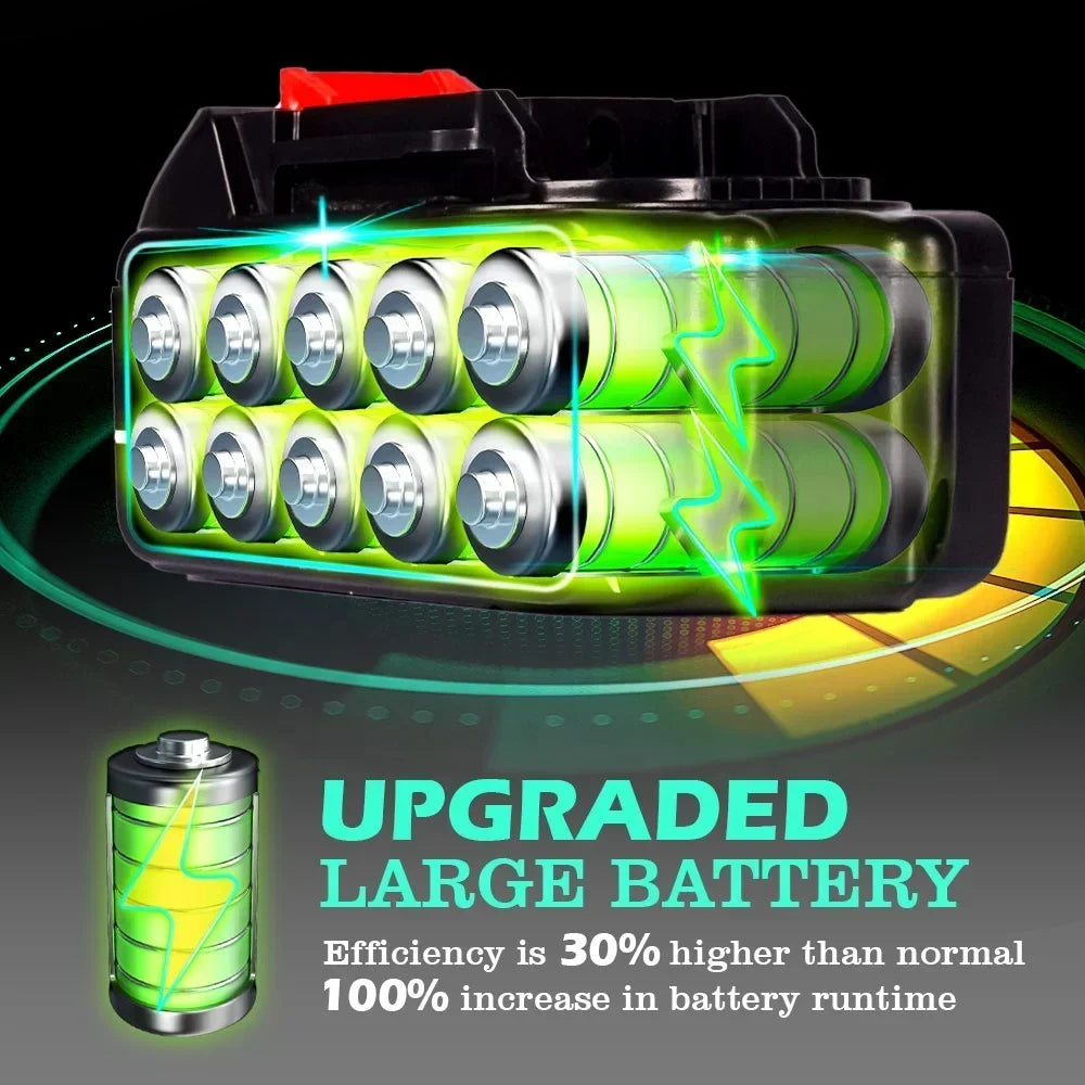 388VF 18V 15000mAh Large Capacity Rechargeable Lithium Ion Battery Cordless Drill Brushless Wrench for Makita Power Tools