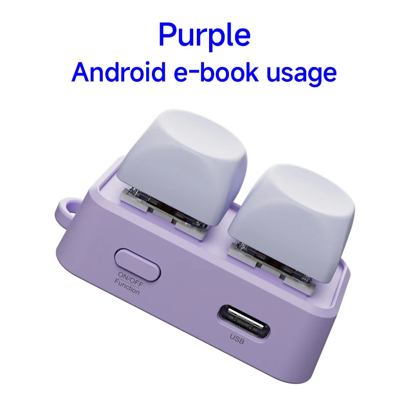 HANLINYUE Free2 Mini Bluetooth Keyboard Page Flipper Supports Android System E-book Reader Bluetooth Page Flipper Not Supports K