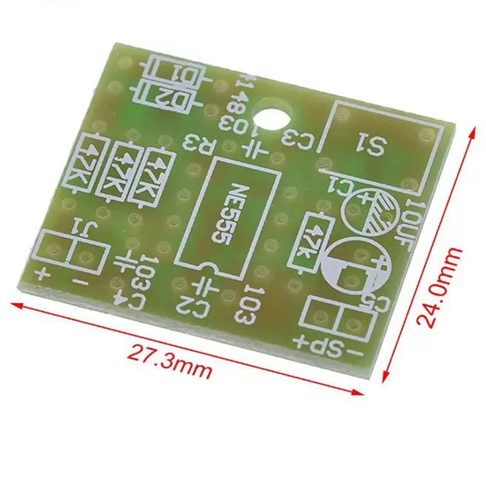 Electronic Components Kit Professional NE555 Doorbell DIY Kit - Dual Tone Ding Dong Sound PCB Soldering Practice with Complete
