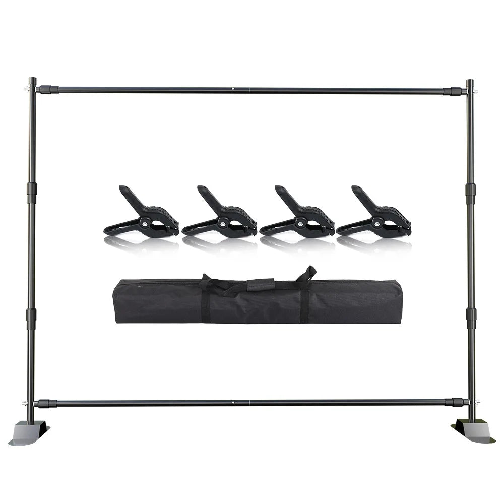 Background Stand 2.4X3.0M Double-Crossbar for Backdrop Frame Support SystemPhotography Photo Studio Video Muslin Green Screen