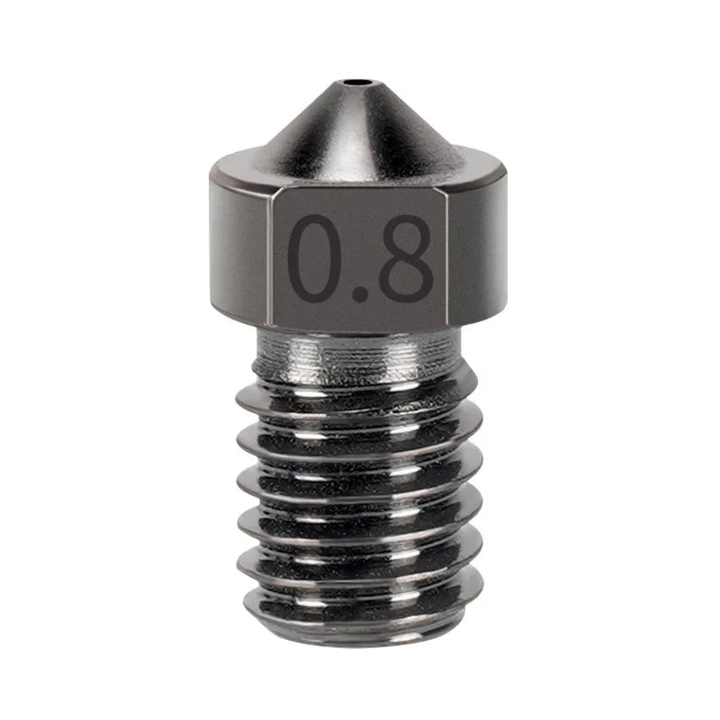 V6 Nozzle Hardened Steel 0.2/0.4/0.6/0.8/1mm 1.75mm Filament M6 3D Printer Nozzle For Ender 3 Hotend Titan Extruder Prusa I3 MK3