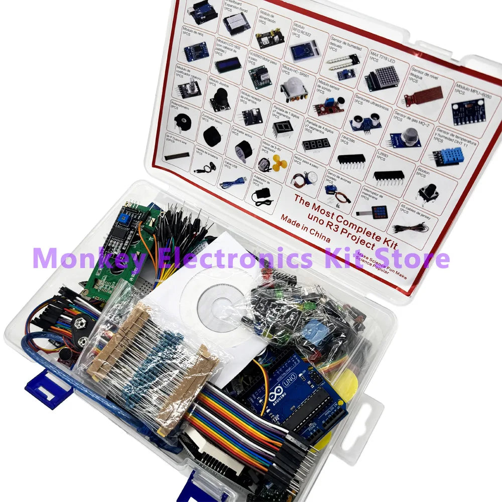 Full Version Starter Learning Kit fo R3 Board Programming Project DIY Electronics Laboratory Smart Beginner Kit for R3 IDE