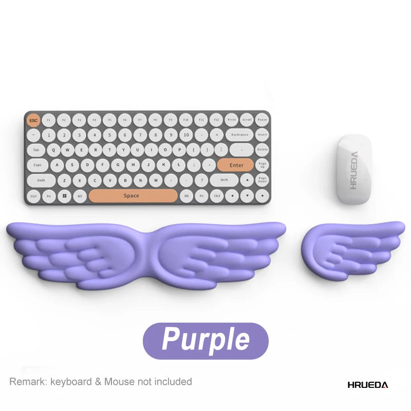 Mechanical Keyboard Mouse Wrist Rest Angel Wing Memory Foam Mouse Cushion Support Pad Wrist Support For Office Computer Laptops