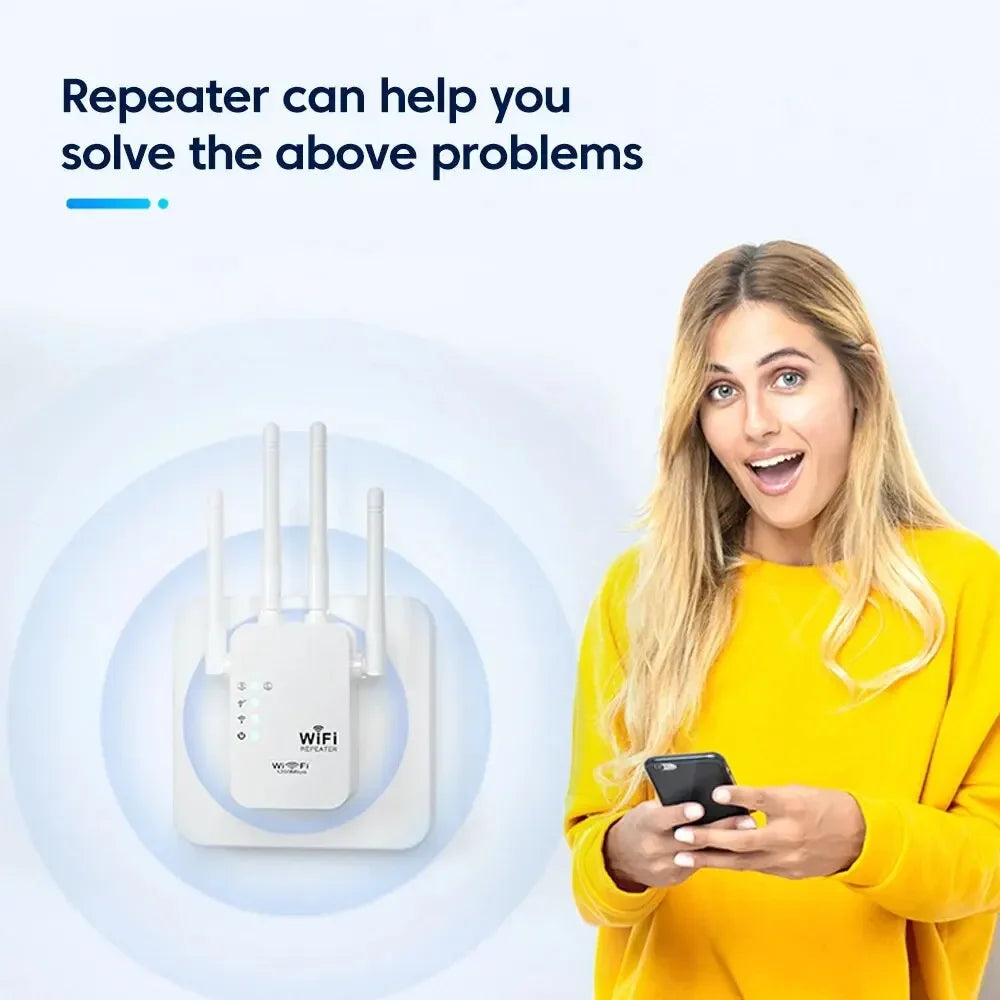 WALRAM 300Mbps Wireless WiFi Repeater 2.4G Signal Router 802.11N Long Range Wireless WiFi Extender Amplifier WIFI Booster