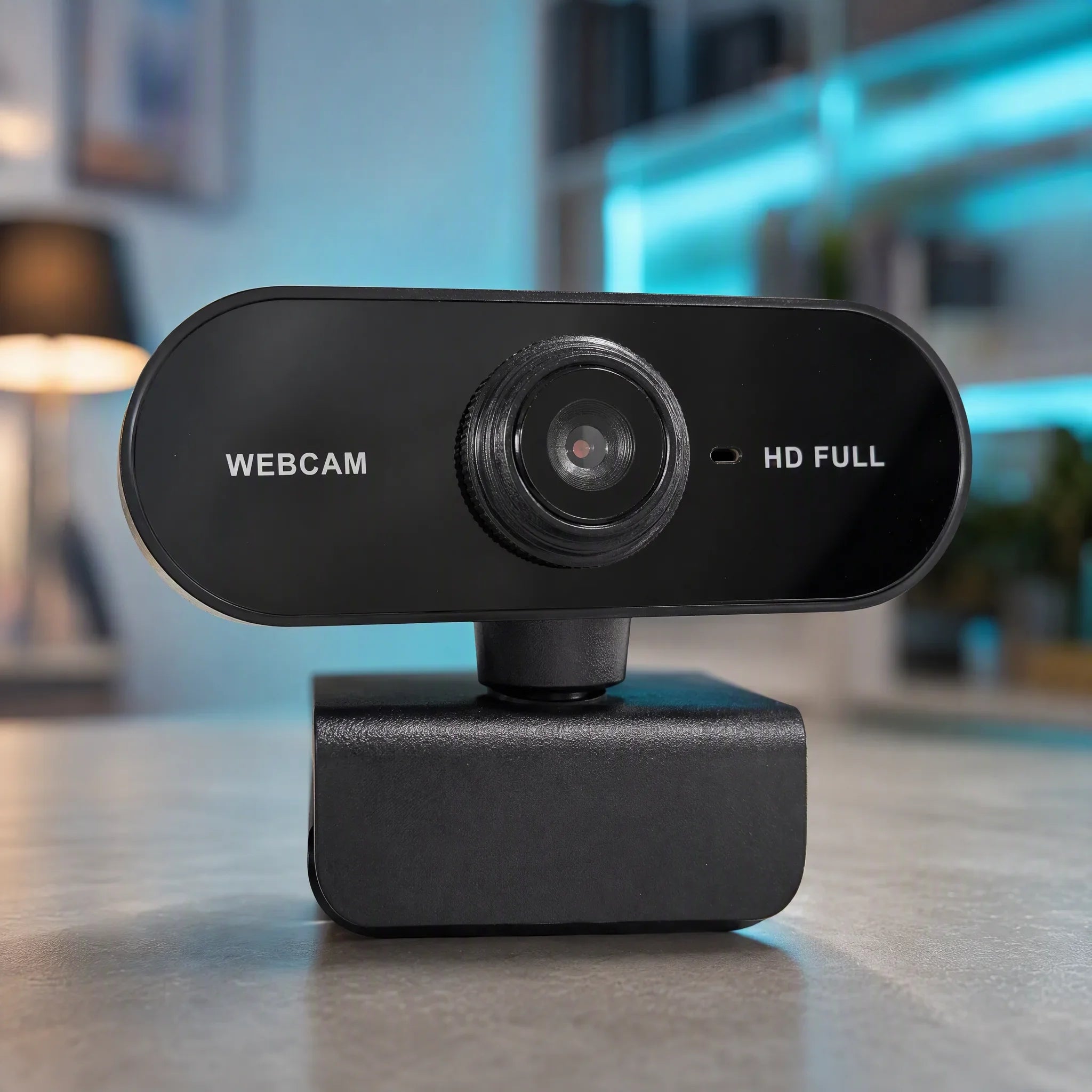 USB Webcam with Microphone for Laptop Desktop, 360° Rotatable Plug-and-Play Camera for Video Calls & Conferences