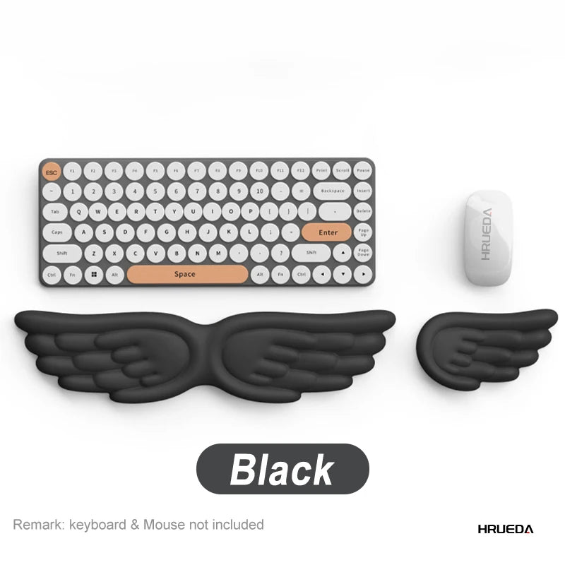 Mechanical Keyboard Mouse Wrist Rest Angel Wing Memory Foam Mouse Cushion Support Pad Wrist Support For Office Computer Laptops