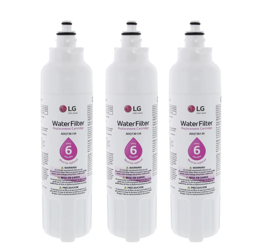 [3 Pack] LG LT800P Genuine Refrigerator Water Filters - ADQ75795104