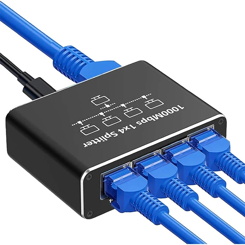 Gigabit Ethernet Switch Rj45 Splitter LAN Gigabit Extension Adapter 1000Mbps Network Connector For PC Laptop TV Box Router