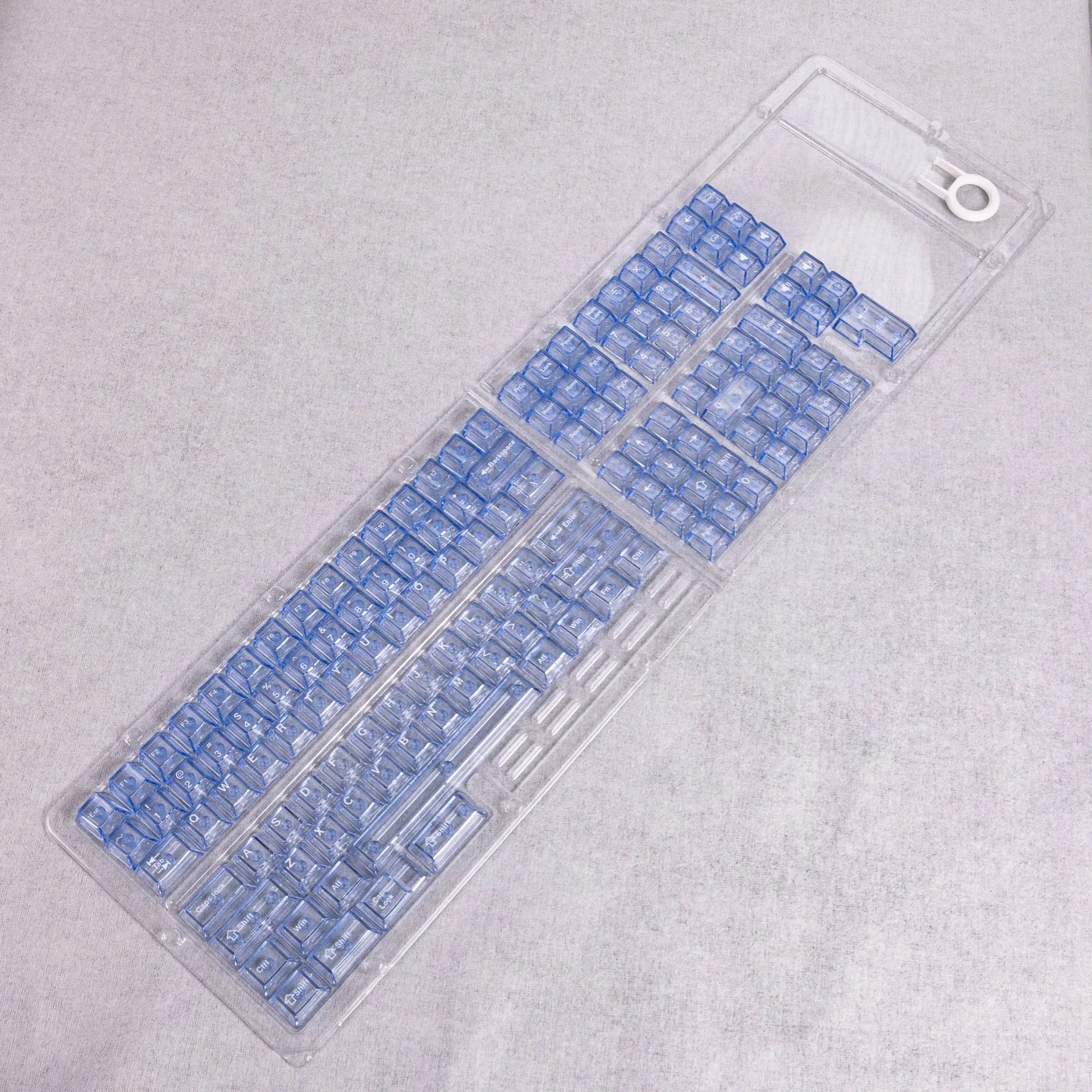 130 Keys Black Full Transparent PC Keycaps UV Printing Clear Crystal Key Caps Cherry Profile for MX Switches Gaming Keyboard