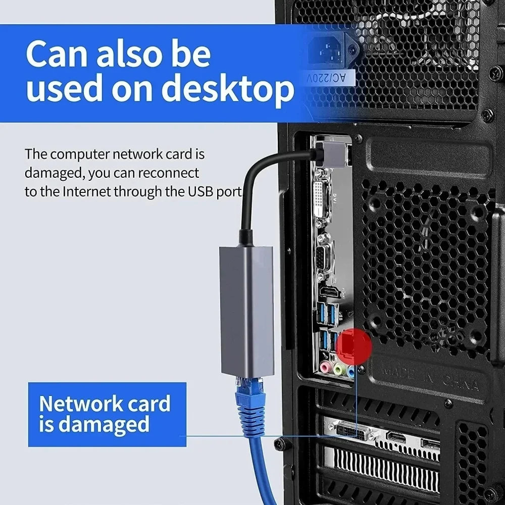 USB Type-C To RJ45 100/1000Mbps Lan Internet Cable USB Type C Ethernet Adapter Network Card For MacBook PC Windows XP 7 8 10 LUX