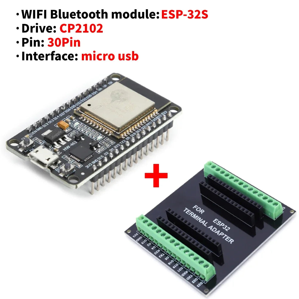 ESP32 Development Board Expansion Board Compatible WiFi Bluetooth module NodeMCU-32S Lua Ultra-Low Power Expansion Board 30Pin