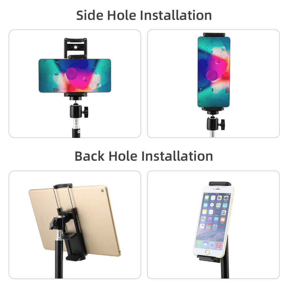 150/200cm Tripod for Tablet and Phone Aluminum Tripode Tablet Floor Ipad Tripod Stand with Smartphone & Tablet Holder Mount