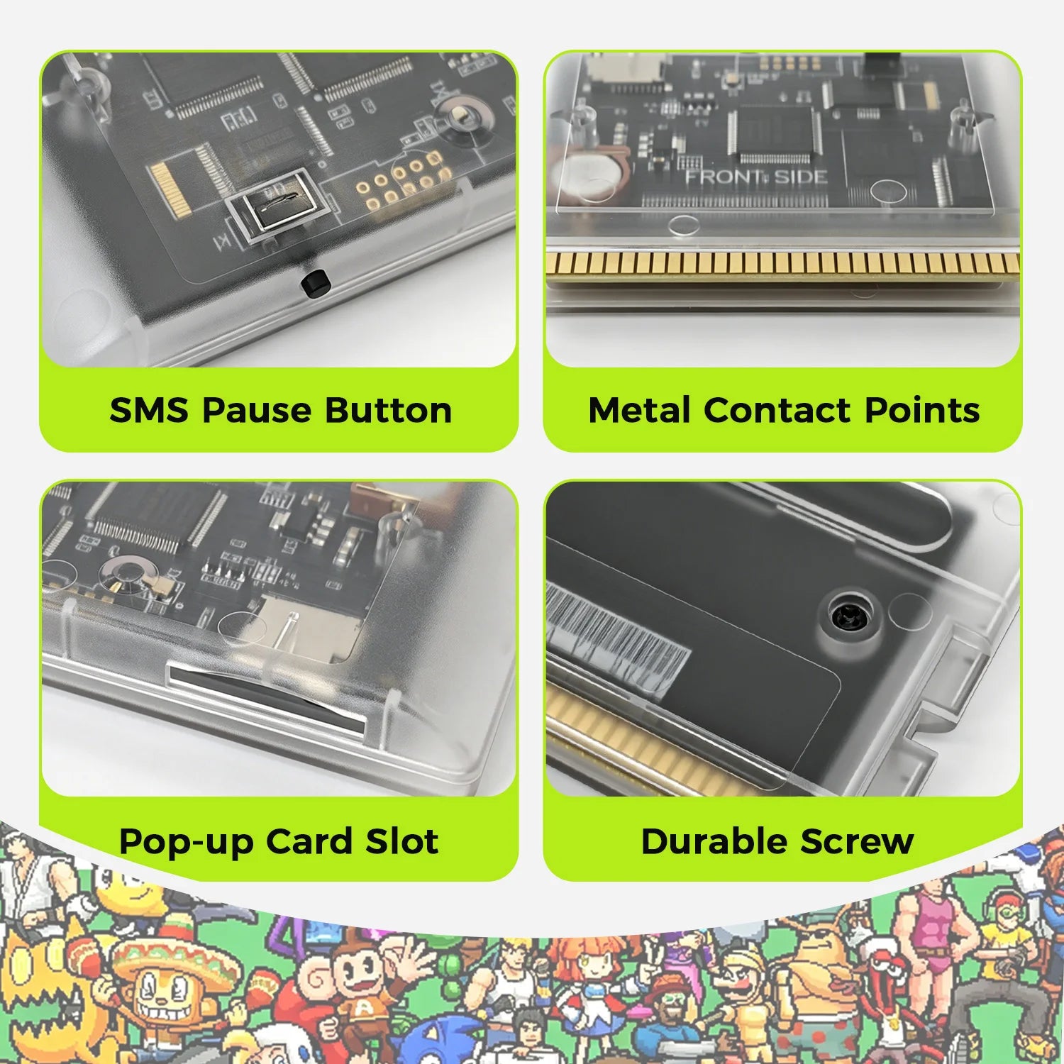 3000 in 1 MD V3 Pro Game Cartridges EDMD FlashCard For SEGA Genesis Mage Drive 16Bit Video Game Console Free With 4G TF Card