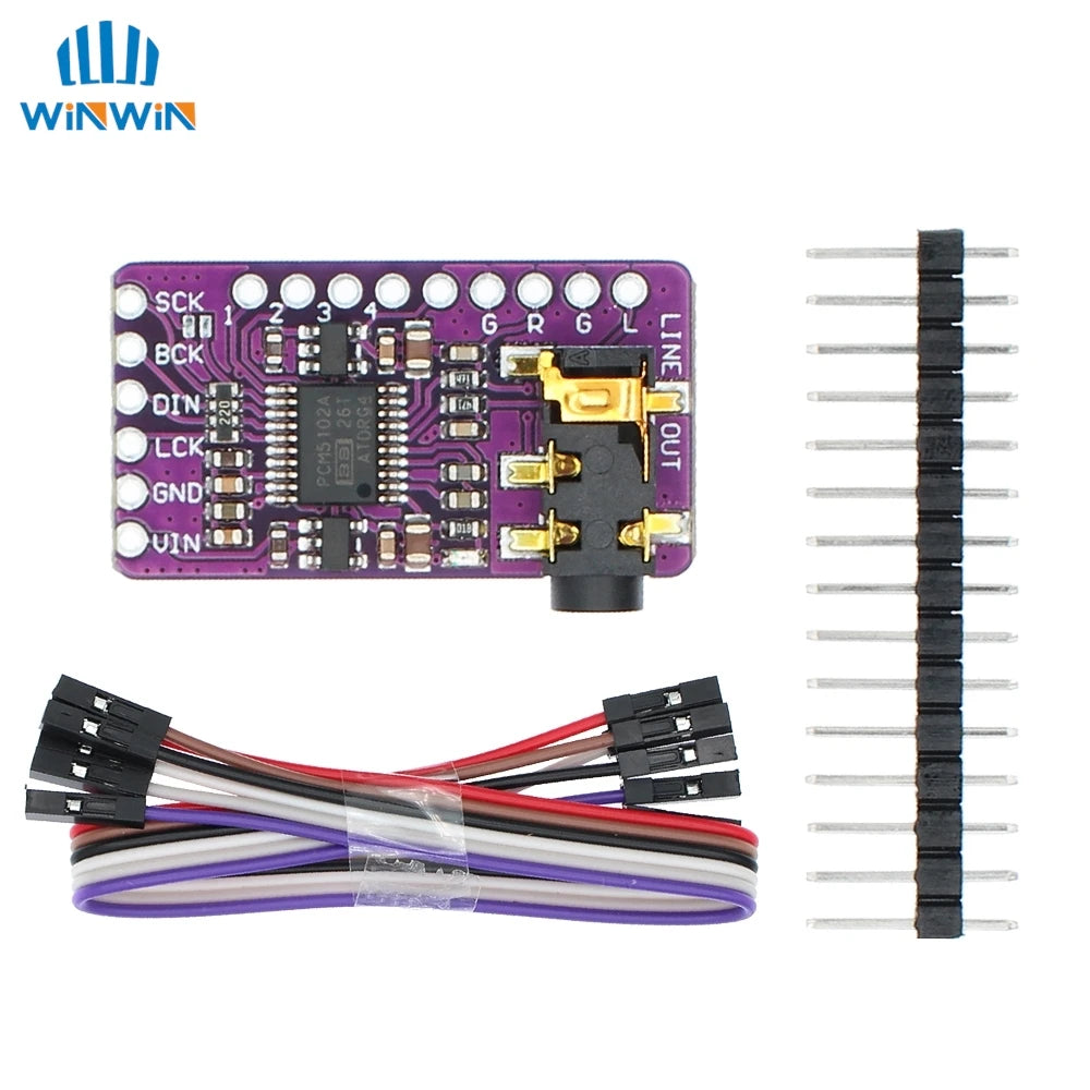 Interface I2S PCM5102A DAC Decoder GY-PCM5102 I2S Player Module For Raspberry Pi pHAT Format Board Digital PCM5102 Audio Board