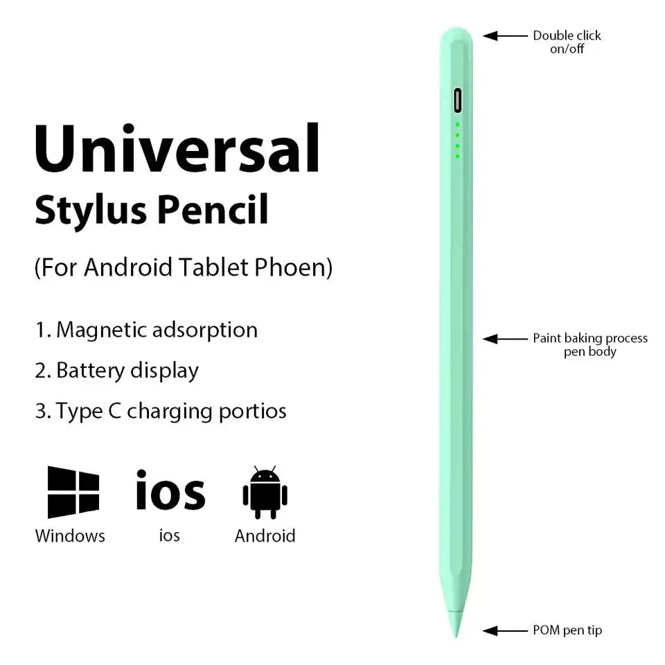 Universal Stylus Pen for iPad iPhone Android Tablets, Touch Screen Pen Compatible with Pencil, Windows, and Mobile Phones