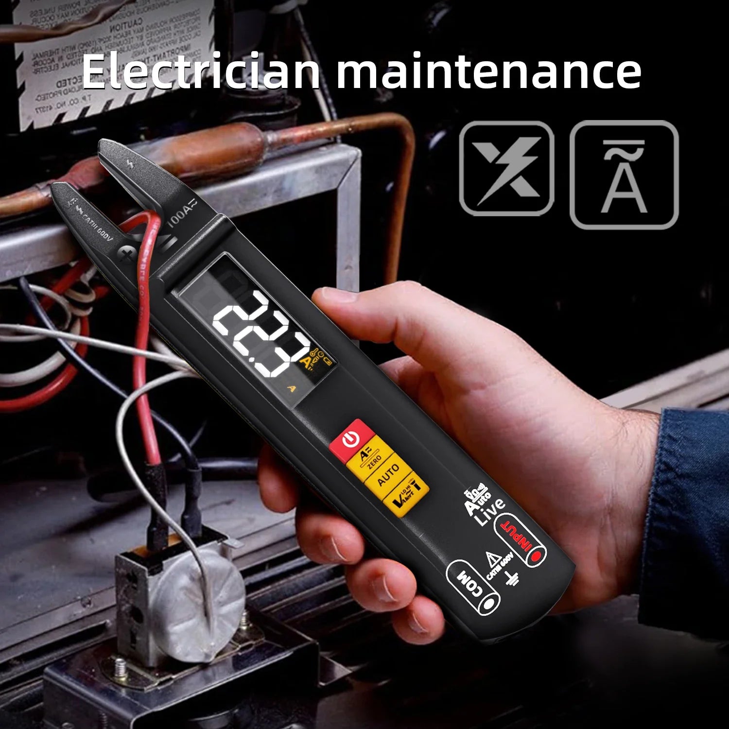 BSIDE U0 U-Type Clamp Meter 100A with T-RMS & Auto Test