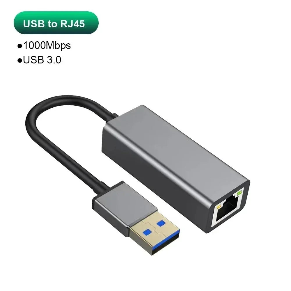 USB Type-C To RJ45 100/1000Mbps Lan Internet Cable USB Type C Ethernet Adapter Network Card For MacBook PC Windows XP 7 8 10 LUX