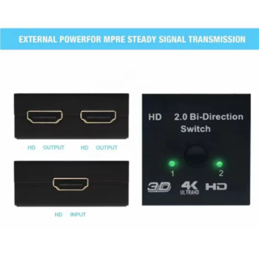 4k Switch Bi-Direction 2.0 Splitter HDMI-compatible 1x2/2x1 Adapter2 in 1 out Converter for  Switcher PS4 Pro/4/3 TV Box