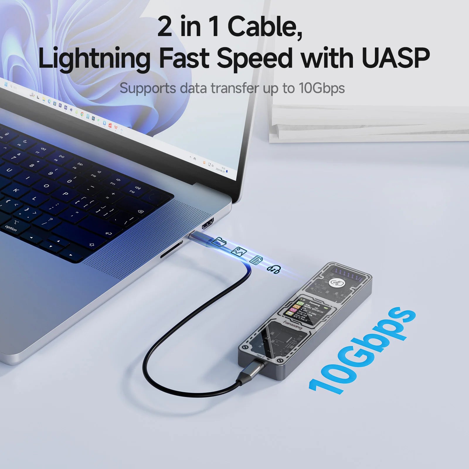 [EU/US Shipping]Fanxiang MD86/MD87 M.2 SSD Enclosure 10Gbps NVMe/NGFF-SATA USB 3.2 Gen2 Type C SSD Case For 2280/2230 Disk Box