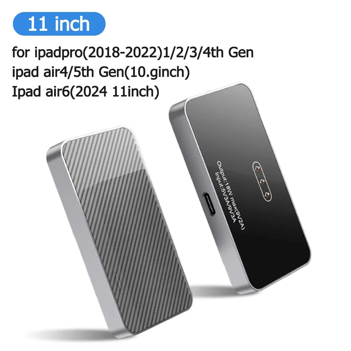 18W Magnetic Wireless Charger for iPad Pro Air 11/12.9/13 inch, Fast Smart Charger with 5.56ft USB-C Charging Cable