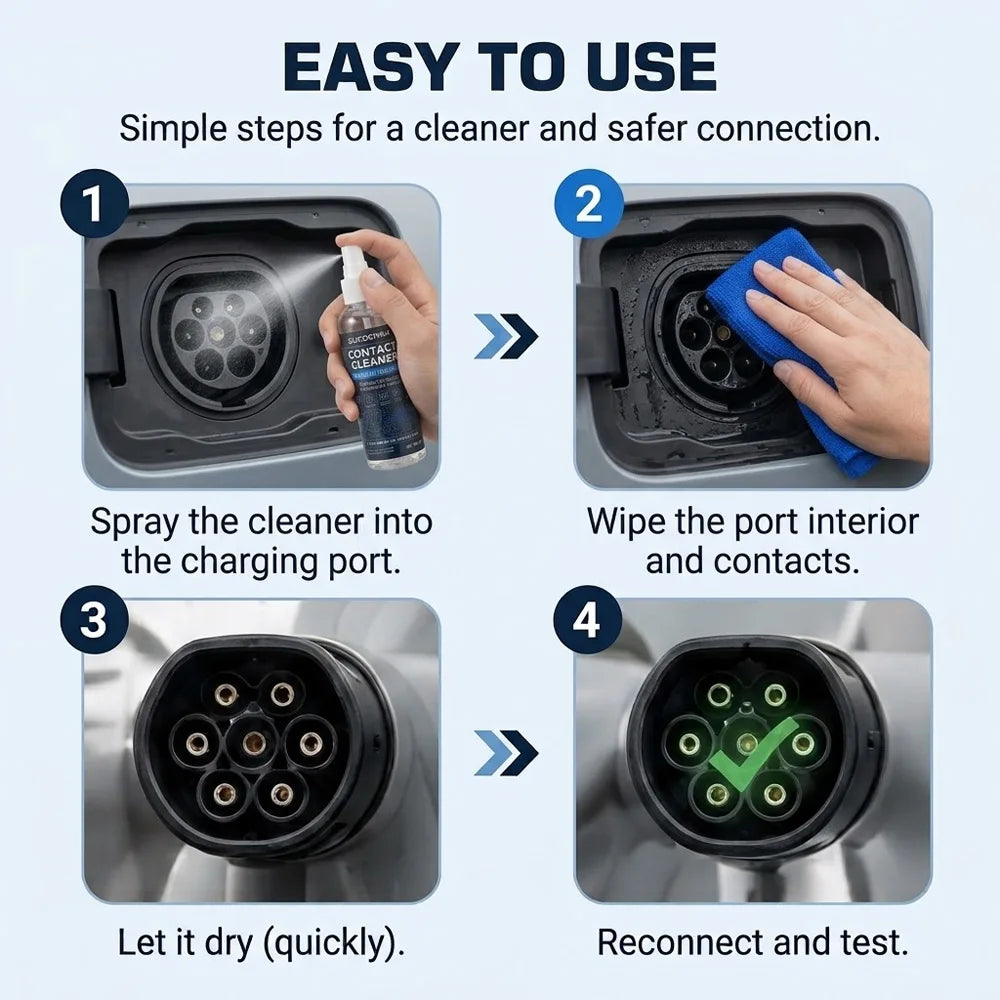 Electronic Cleaner Spray for Automotive EV Car Charging Gun Electrical Contact Circuit Board Plug Fast Dry Clean with Towel Kits