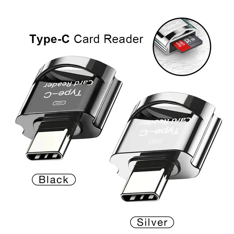 Plug and PlayType-CMini Mobile Phone Card Reader High SpeedTFCardOTGCard Reader High-Speed Stable Transmission