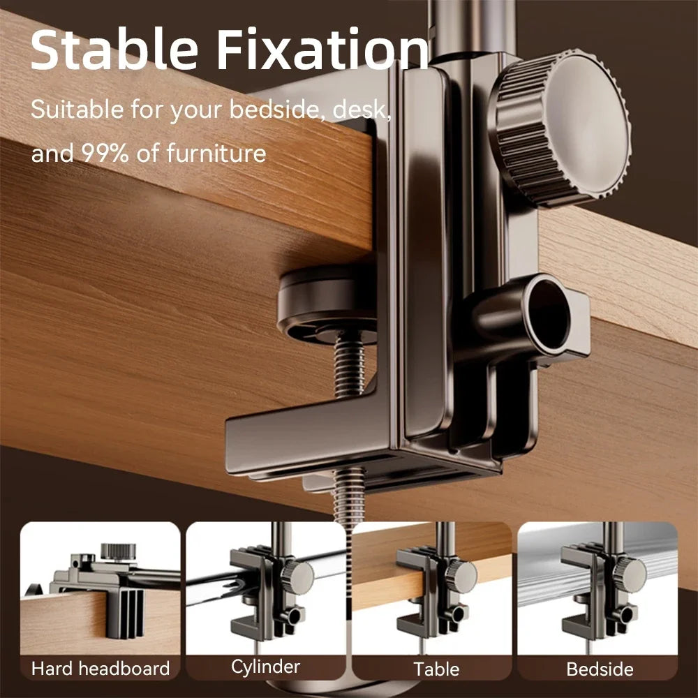 Tablet Bracket for Bed iPad Stand 360° Rotating Bed Tablet Mount Stand with 90cm Metal Arm For 4.7~12.9 inch Phone Tablet Holder