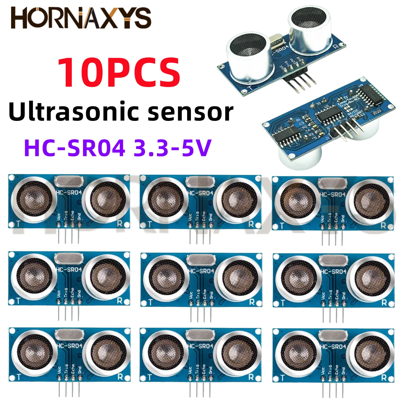 1-10PCS/Ultrasonic Sensor HC-SR04 HCSR04 To World Wave Detector Ranging Module HC SR04 Distance Sensor 3.3V-5V