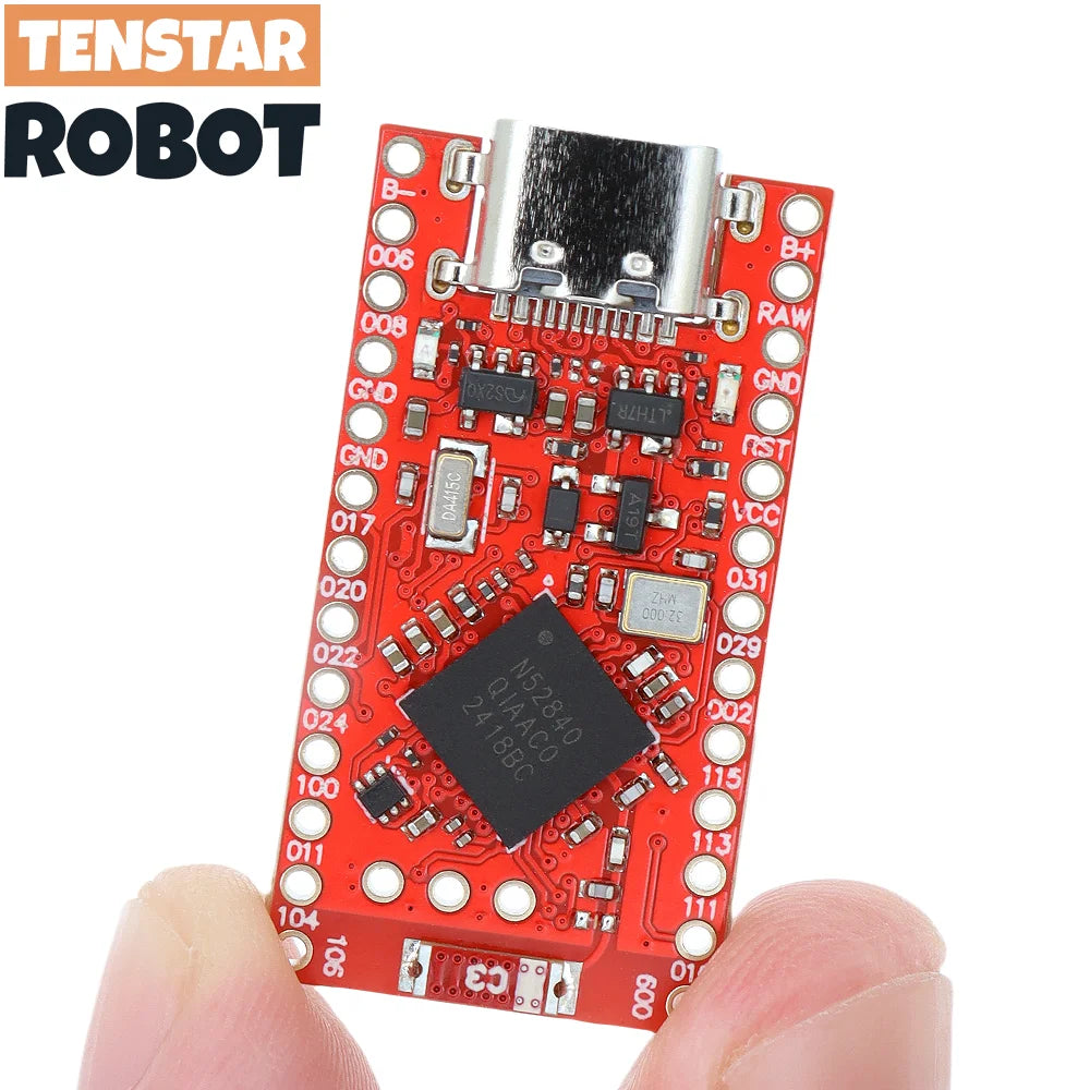 TENSTAR 2pcs NRF52840 Development Board Compatible With Nice!Nano V2.0 Bluetooth Split keyboard Pro Micro Red Board