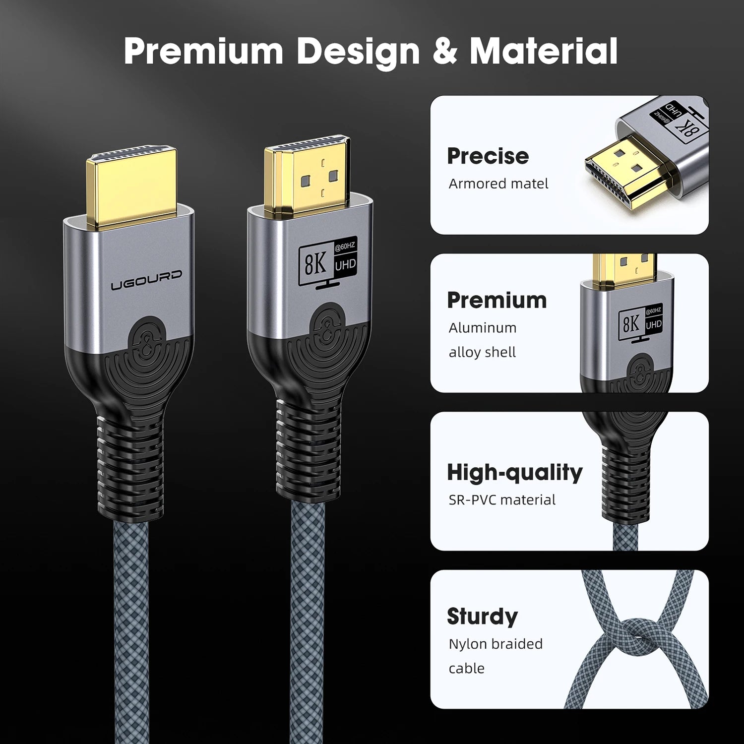 8K HDMI-Compatible 2.1 Cable High Speed 48Gbps Dynamic HDR 8K/60Hz 4K/120Hz UHD Ultra high definition video Cable 3m 5m for HDTV