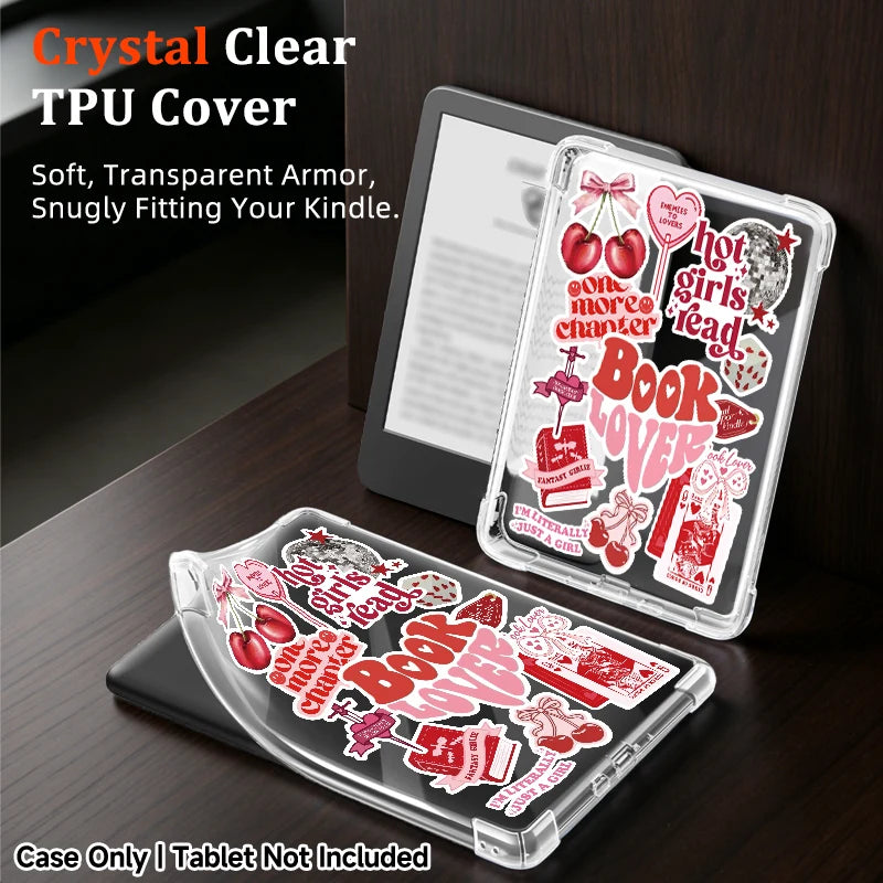 Slim clear TPU case for kobo, Kindle Paperwhite 12/5, 10/11th.Ultra-thin,transparent,shockproof protective cover for e-readers.