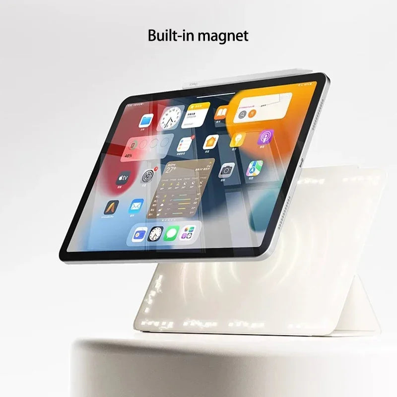 Smart Magnetic Clamp Tablet Cases for New Mini IPad Air 8 7 6 5 4 11 13 Inch M4 M3 M2 2026 IPad A19 12th Gen A16 11th 10th Case