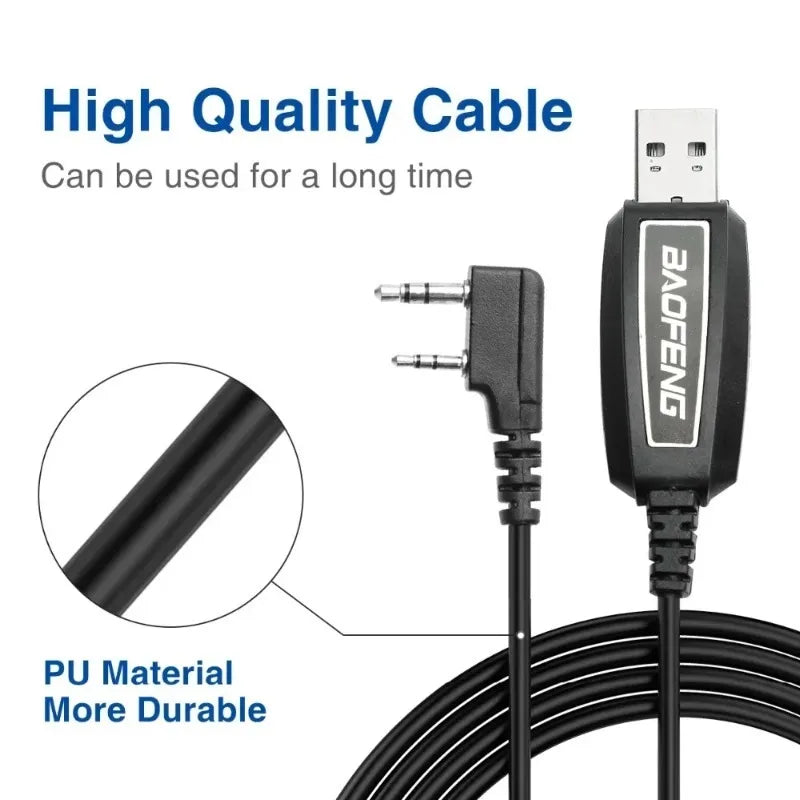 Baofeng USB Programming Cable with Driver CD for UV-5RE UV-5R Pofung UV 5R Uv5r 888S UV-82 UV-10R Two Way Radio Walkie Talkie