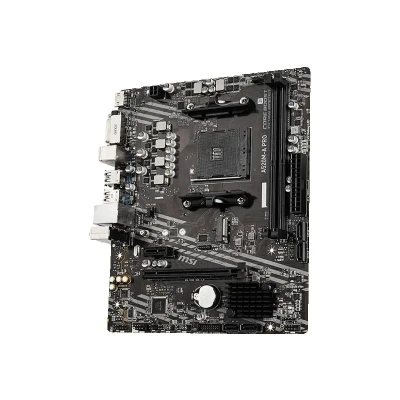 New MSI A520M A PRO Micro ATX AMD A520 DDR4 M.2 USB3.2 STAT 3.0 SSD/64G Best support R9 desktop CPU Socket AM4 Motherboard