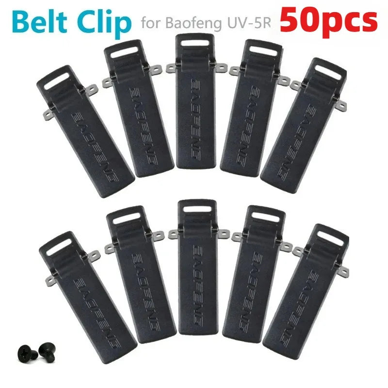 50Pcs Radio Belt Clip Replacement Walkie Talkie Belt Clip for Baofeng UV-5R UV-5Ra UV-5Rb UV-5Rc UV-5Rd UV-5Re Two Way Radio