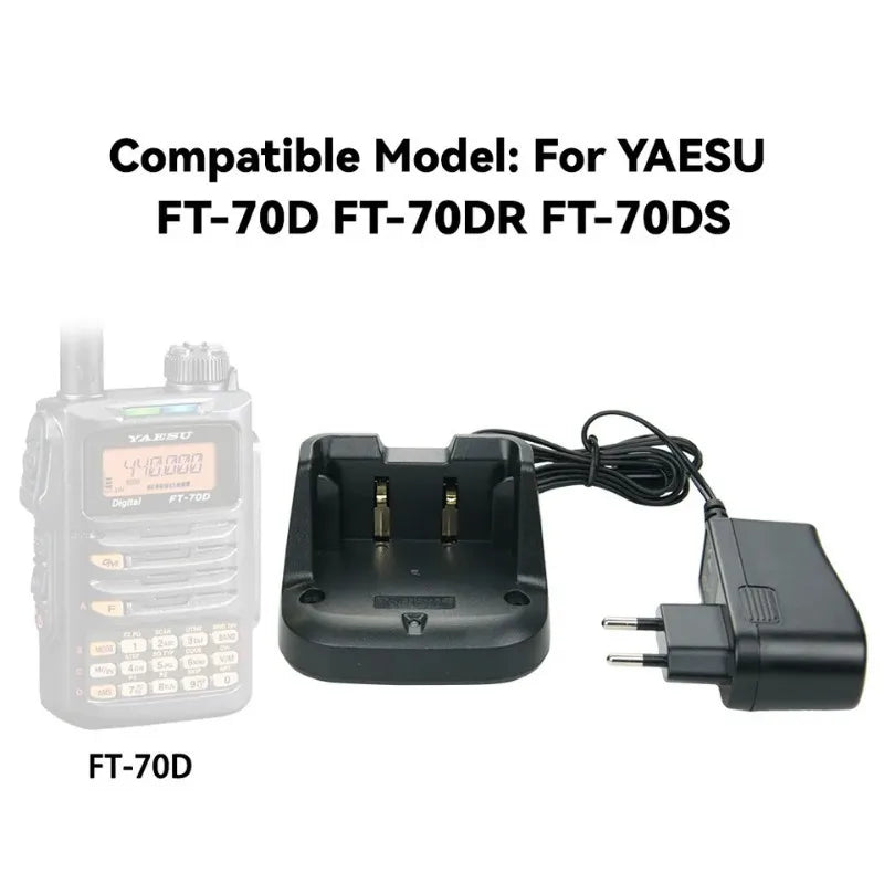 SBH-28 Rapid Charger for Yaesu Radio FT-70DR FT-70D FT-70 FT-70DS SBH28 Desktop Charger SBR-24LI Battery Charging